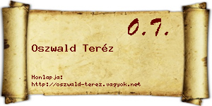Oszwald Teréz névjegykártya